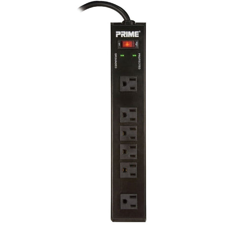 Prime 15 ft. L 6 outlets Surge Protector Black 1150 J