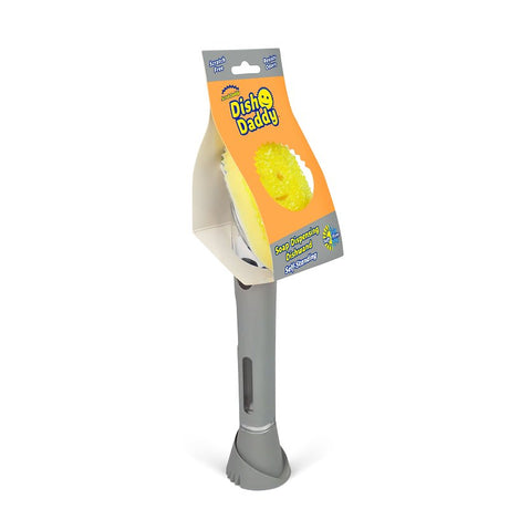 Scrub Daddy FG2201201006CS Soap Dispensing Dishwand, Foam/Plastic, Gray/Yellow