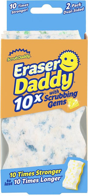Scrub Daddy Eraser Daddy ED10x2ctx6 Eraser Sponge, Polymer, Assorted