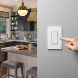 Lutron Sunnata 1.25 amps Single Pole 3-Way Dimmer Switch White 1 pk