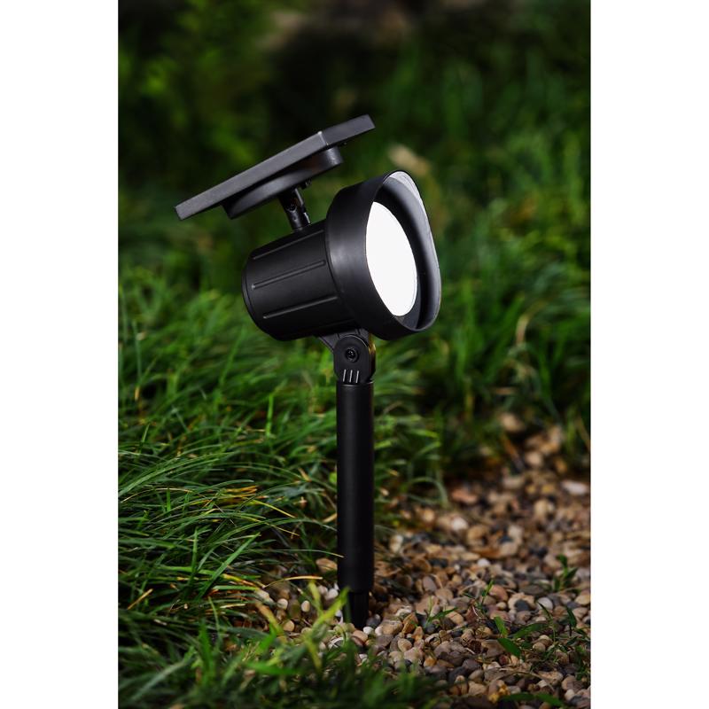 Living Accents Black Solar Powered 0.5 W LED Spotlight 1 pk, Pack of 12