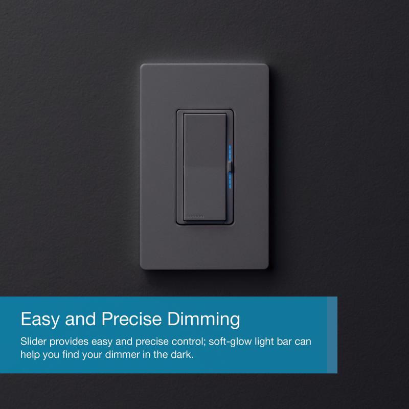 Lutron Caseta White 150 W Toggle Smart-Enabled Dimmer Switch 1 pk