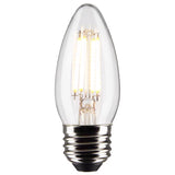 Satco B11 E26 (Medium) Filament LED Bulb Warm White 60 Watt Equivalence 2 pk