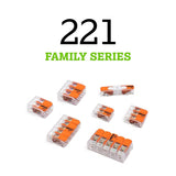 WAGO 221 Series 2 Port Lever Wire Connector 10 pk