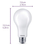 Philips A21 E26 (Medium) LED Bulb Soft White 75 Watt Equivalence 2 pk