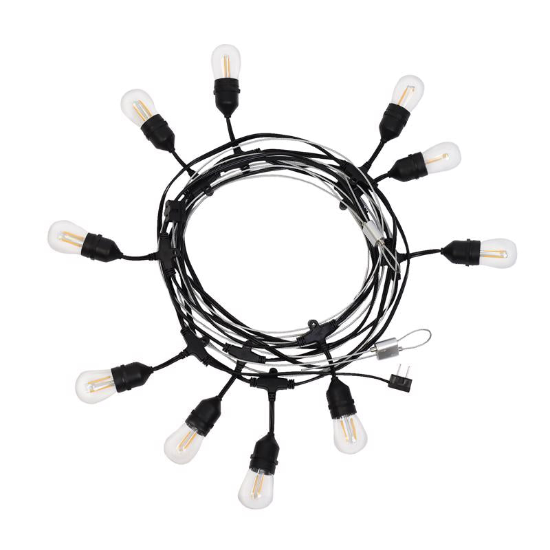 Belle Luci Holiday Bright Lights LED S14 Patio Light Set Warm White 48 ft. 24 lights