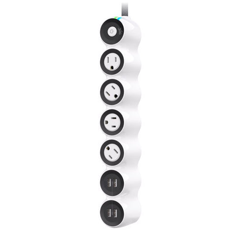 360 Electrical PowerCurve 5 ft. L 4 outlets Power Strip w/Surge Protection White 1080 J