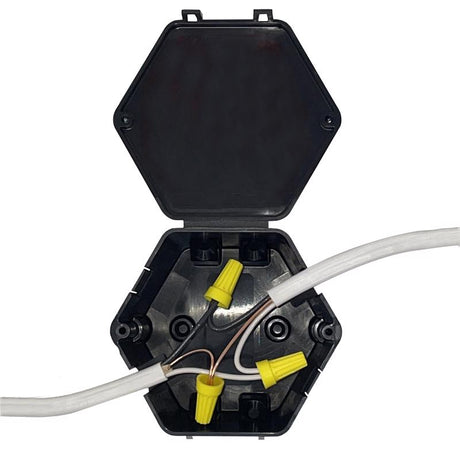 Rack-A-Tiers Open Splice Old Work 25.8 cu in Octagon Plastic 4 gang Junction Box Black