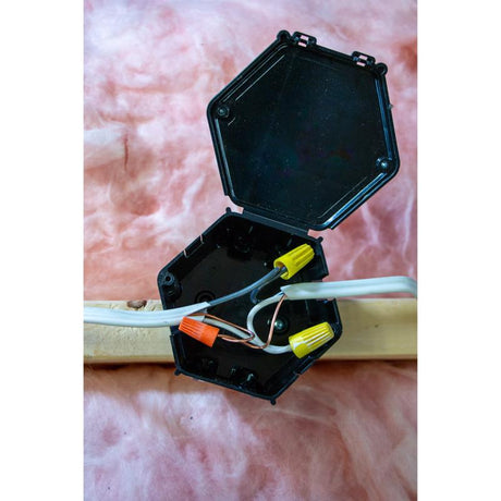 Rack-A-Tiers Open Splice Old Work 25.8 cu in Octagon Plastic 4 gang Junction Box Black