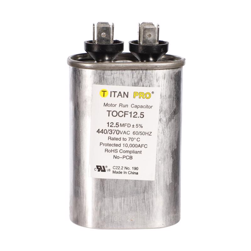 Titan Pro 12.5 MFD 440 V Oval Run Capacitor