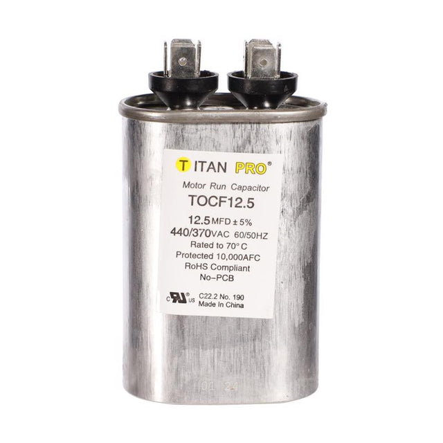 Titan Pro 12.5 MFD 440 V Oval Run Capacitor