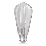 Feit ST19 E26 (Medium) Filament LED Bulb Adjustable White 60 Watt Equivalence 2 pk