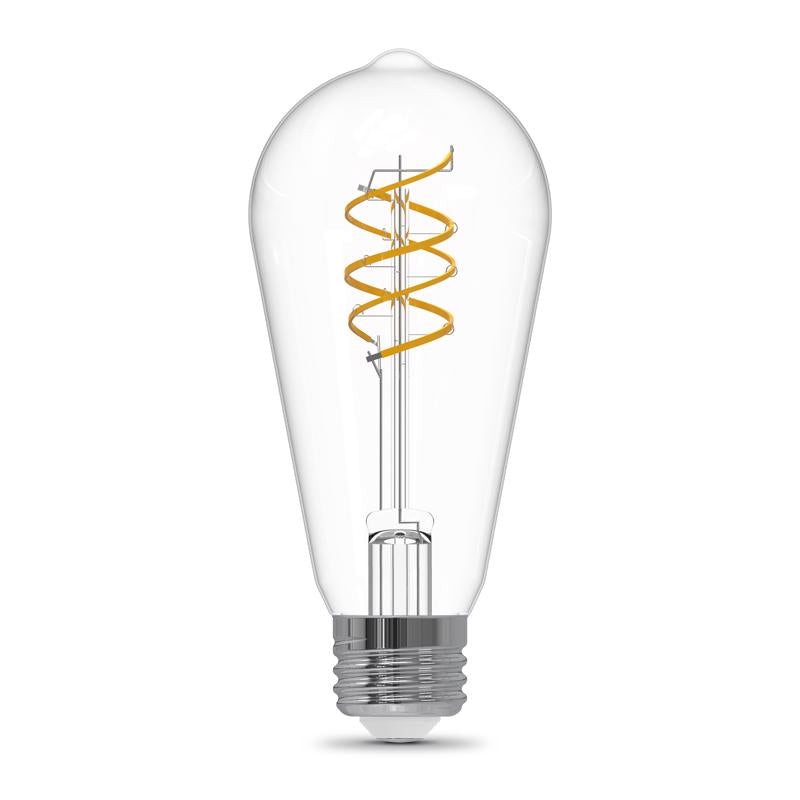 Feit ST19 E26 (Medium) Filament LED Bulb Soft White 60 Watt Equivalence 2 pk