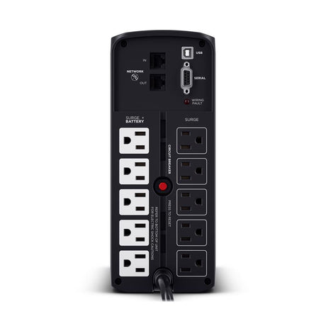 CyberPower 5 ft. L 10 outlets Battery Backup/Surge Protector Black 1150 J