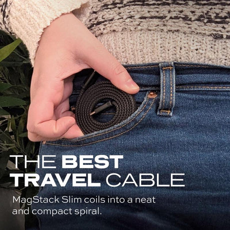 Statik MagStack Slim USB-C to USB-C Cable 6.6 ft. Black