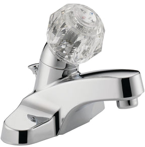 Peerless P188621LF Bathroom Faucet, 1.2 gpm, 1-Faucet Handle, 3-Faucet Hole, Brass, Chrome-Plated, Knob Handle