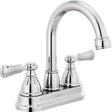 Peerless Elmhurst Series P2665LF Centerset Bathroom Faucet, 1 gpm, 2-Faucet Handle, 3-Faucet Hole, Zinc, Chrome