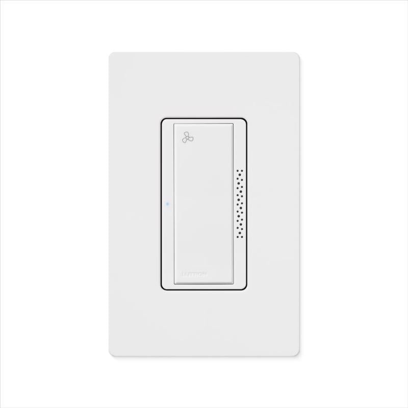 Lutron XactSense Humidity Sensor 3 amps Single Pole Bathroom Exhaust Smart-Enabled Switch White 1 pk