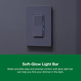Lutron Diva with Night Mode for Dimmable LED Bulbs White 150 W 3-Way Dimmer Switch 1 pk