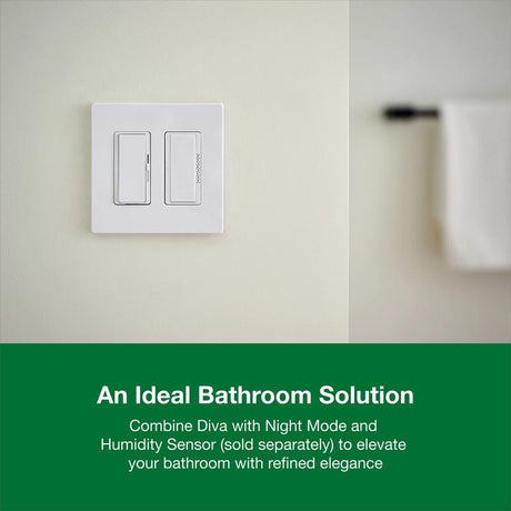 Lutron Diva with Night Mode for Dimmable LED Bulbs White 150 W 3-Way Dimmer Switch 1 pk