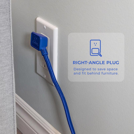 Globe Electric 6 ft. L 2 outlets Power Strip with USB Ports Blue