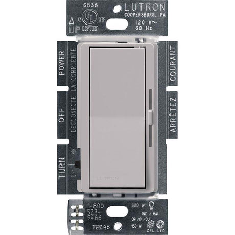 Lutron Diva Gray 150 W 3-Way Dimmer Switch 1 pk