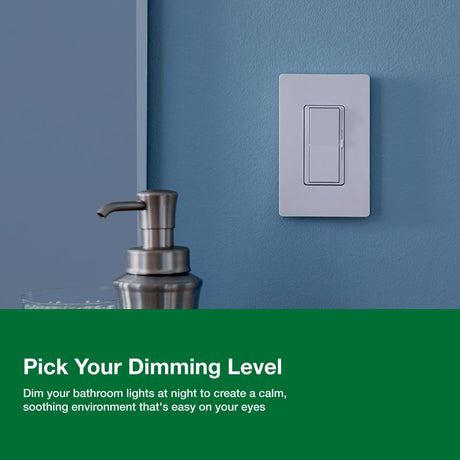 Lutron Diva Gray 150 W 3-Way Dimmer Switch 1 pk