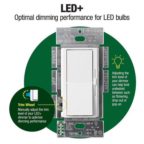 Lutron Diva Gray 150 W 3-Way Dimmer Switch 1 pk
