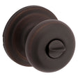 Kwikset Signature Series 730J 11P CP Privacy Lockset, Juno, Mushroom Design, Knob Handle, Venetian Bronze, Zinc