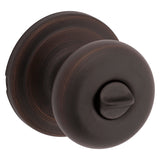 Kwikset Signature Series 730J 11P CP Privacy Lockset, Juno, Mushroom Design, Knob Handle, Venetian Bronze, Zinc