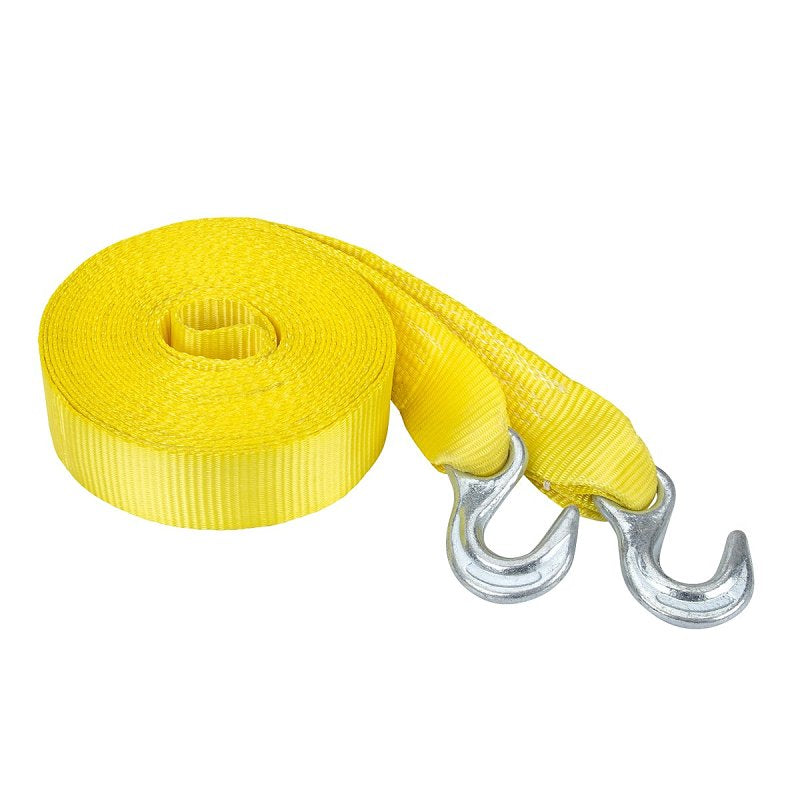 SmartStrap 132 Tow Strap, 3000 lb, 2 in W, 30 ft L, Hook End, Nylon, Yellow
