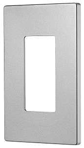 Eaton PJS Series PJS26SG-SP-L Wallplate, 4-7/8 in L, 3-1/8 in W, 1-Gang, Polycarbonate, Silver Granite, High-Gloss, Pack of 10