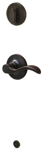 Schlage J Series JH59SEV716LH Handleset Interior Trim, 3 Grade, Mechanical Lock, Metal, Aged Bronze, Lever Handle