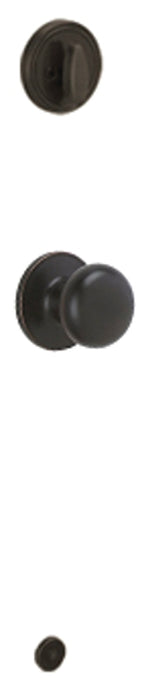 Schlage J Series JH59STR716 Passage Knob, Metal, Aged Bronze, 2-3/8, 2-3/4 in Backset, 1-3/8 to 1-3/4 in Thick Door