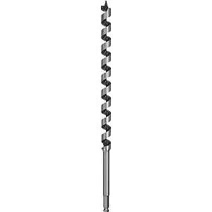 DEWALT DW1692 Auger Drill Bit, 1-1/2 in Dia, 17 in OAL, Hollow Center Flute, 7/16 in Dia Shank, Ball Groove Shank