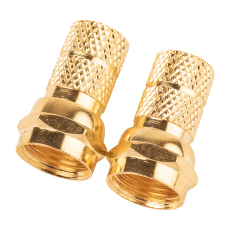 Monster Just Hook It Up Twist-On RG59 Coaxial Connector 2 pk, Pack of 6