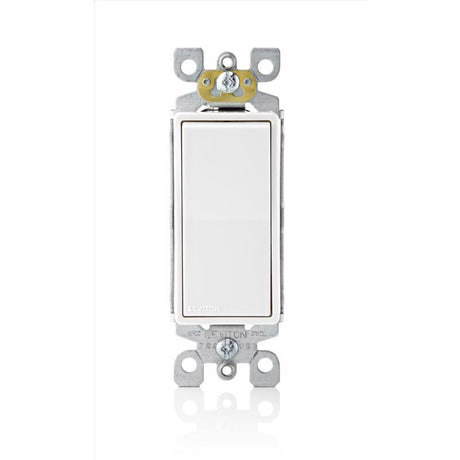 Leviton Decora 15 amps 3-Way 3-Way/Rocker AC Quiet Switch White 1 pk