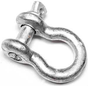 Baron 193LR-5/16 Anchor Shackle, 5/16 in Trade, 0.75 ton Working Load, Steel, Hot-Dipped Galvanized