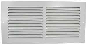 ProSource BBRA14X6 Baseboard Register, 15-3/4 in L, 7-3/4 in W, 50 deg Air Deflection, Steel, White