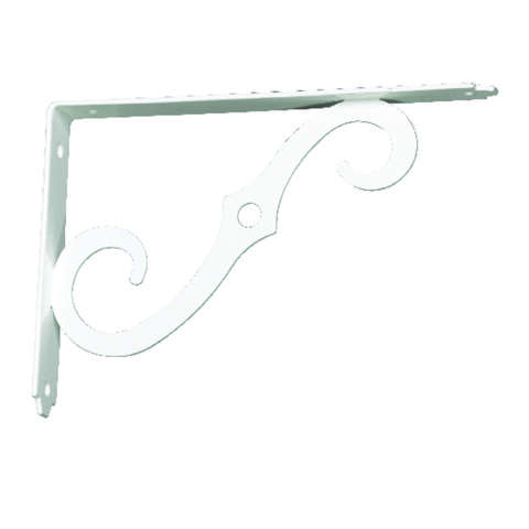 Hampton White Steel Shelf Support 12 Ga. 8 in. L 80 lb, Pack of 6