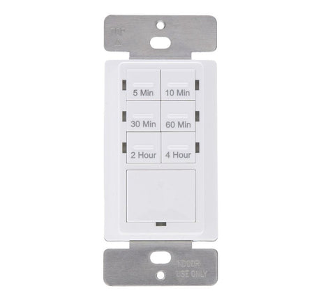 NSI R5M4HW In Wall Countdown Timer, Digital Time Switch, 5 min, 10 min, 30 min, 60 min, 2 hr, 4 hr Time Setting
