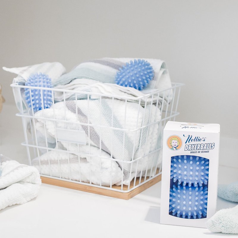 Nellie's NDB-E Fabric Softener Dryer Ball, TPR, Blue, 2-Pack