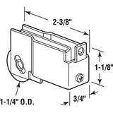 Prime-Line D 1515 Roller Assembly, 1-1/4 in Dia Roller, 5/16 in W Roller, Steel, 1-Roller, F-Tab Mounting