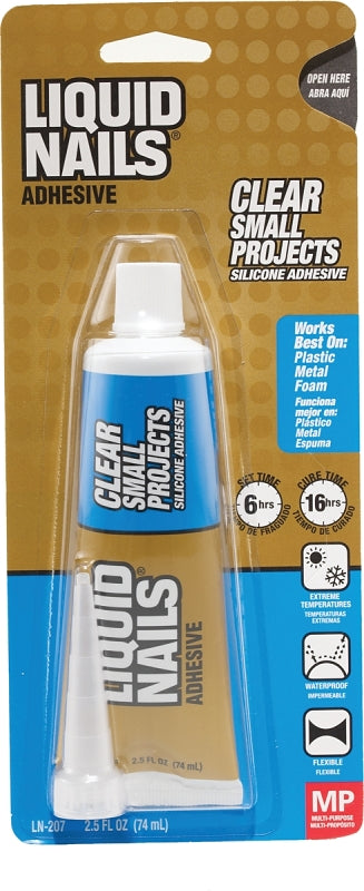 Liquid Nails LN-207 Moisture Curing Adhesive, Liquid, Characteristic, Clear, 2.5 oz