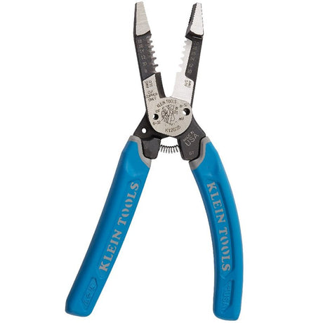 Klein-Kurve K12035 Heavy-Duty Wire Stripper, 18 to 8, 20 to 10 AWG Wire, 8.41 in OAL, Comfort Grip Handle