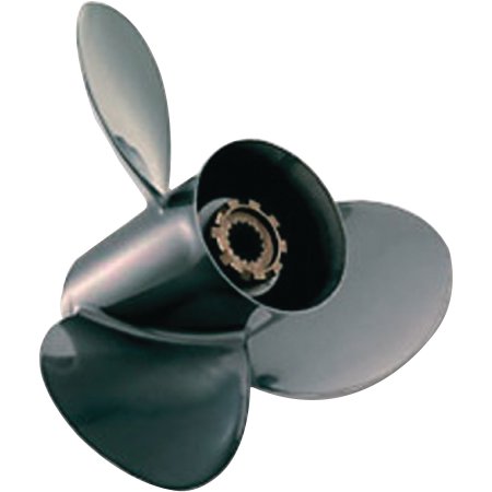 Quicksilver Black Diamond BII Bravo Two Aluminum Propeller 3 Blade With Rubber Hub