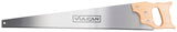 Vulcan JLO-043 Handsaw, 26 in L Blade, 8 TPI, Steel Blade, Wood Handle, Wood Handle
