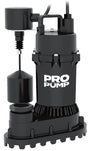 PRO PUMP SP50PLV Vertical Sump Pump, 1/2 hp, Aluminum Housing Material