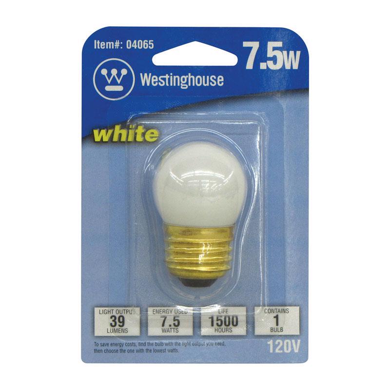 Westinghouse 7.5 W S11 Specialty Incandescent Bulb E26 (Medium) White 1 pk