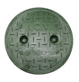 NDS Standard 107C Valve Box Cover, 6-1/2 in L, 6-1/2 in W, 3/4 in H, Polyolefin, Green